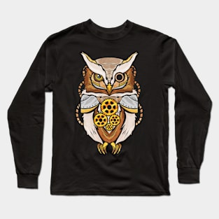 Steampunk Mechanical Owl Long Sleeve T-Shirt